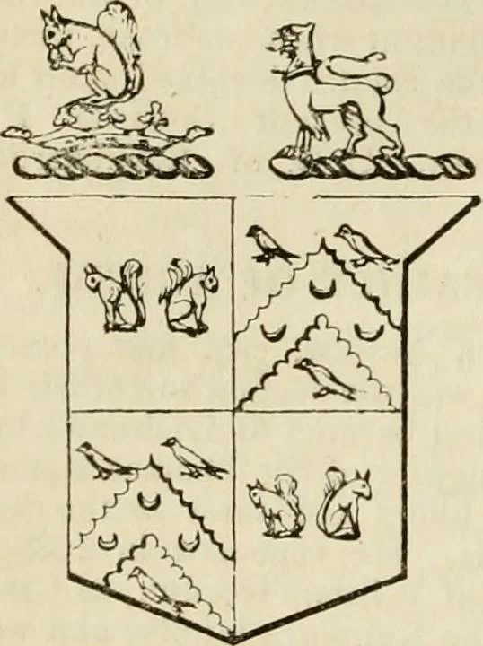 An illustration from A genealogical and heraldic history of the commoners of Great Britain and Ireland, enjoying territorial possessions or high official rank; but univested with heritable honours, 1838, leaf 480