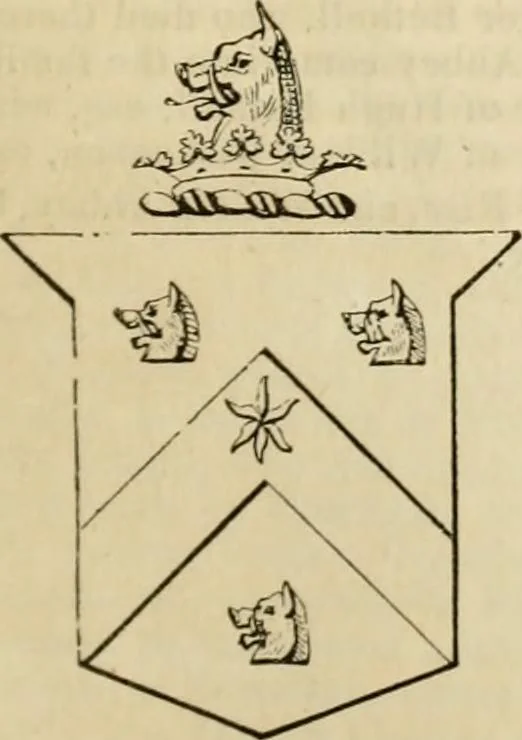 An illustration from A genealogical and heraldic history of the commoners of Great Britain and Ireland, enjoying territorial possessions or high official rank; but univested with heritable honours, 1838, leaf 491