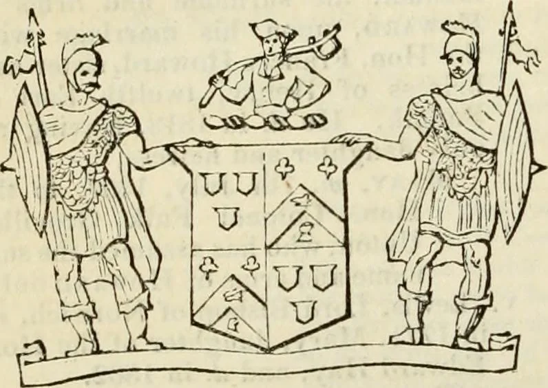 An illustration from A genealogical and heraldic history of the commoners of Great Britain and Ireland, enjoying territorial possessions or high official rank; but univested with heritable honours, 1838, leaf 544