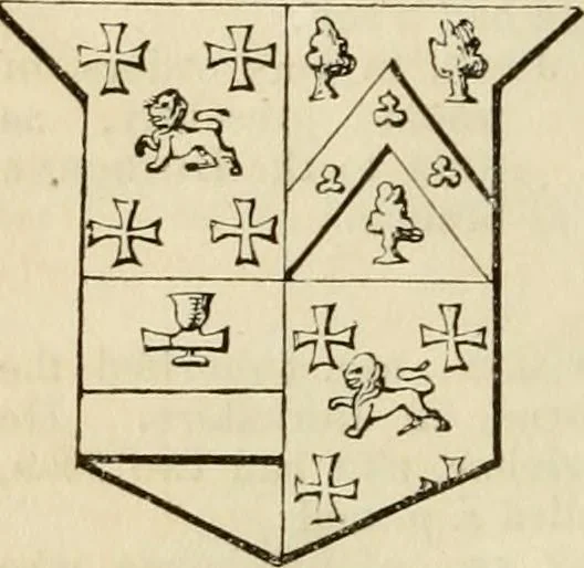 An illustration from A genealogical and heraldic history of the commoners of Great Britain and Ireland, enjoying territorial possessions or high official rank; but univested with heritable honours, 1838, leaf 580