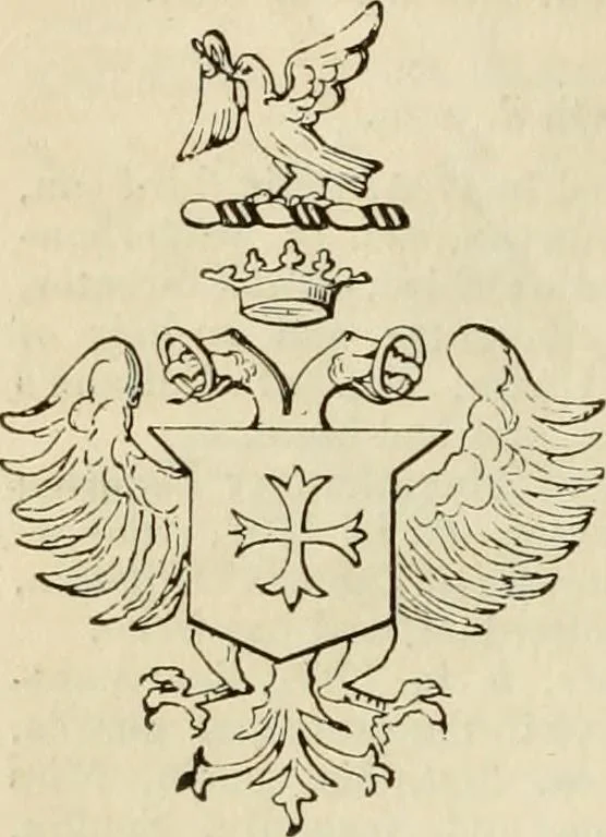 An illustration from A genealogical and heraldic history of the commoners of Great Britain and Ireland, enjoying territorial possessions or high official rank; but univested with heritable honours, 1838, leaf 582
