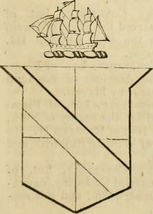 An illustration from A genealogical and heraldic history of the commoners of Great Britain and Ireland, enjoying territorial possessions or high official rank; but univested with heritable honours, 1838, leaf 587