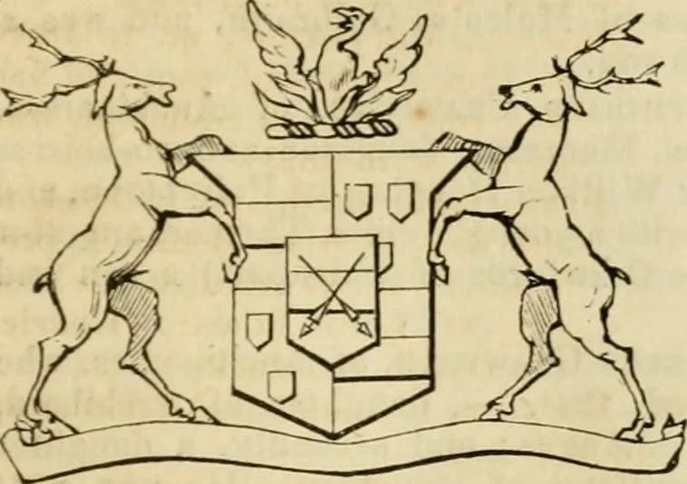 An illustration from A genealogical and heraldic history of the commoners of Great Britain and Ireland, enjoying territorial possessions or high official rank; but univested with heritable honours, 1838, leaf 591