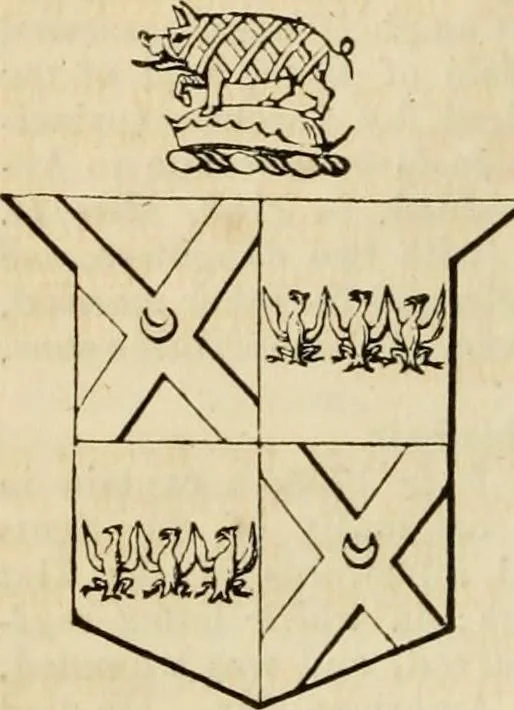 An illustration from A genealogical and heraldic history of the commoners of Great Britain and Ireland, enjoying territorial possessions or high official rank; but univested with heritable honours, 1838, leaf 606
