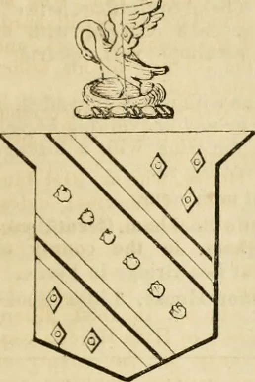 An illustration from A genealogical and heraldic history of the commoners of Great Britain and Ireland, enjoying territorial possessions or high official rank; but univested with heritable honours, 1838, leaf 615