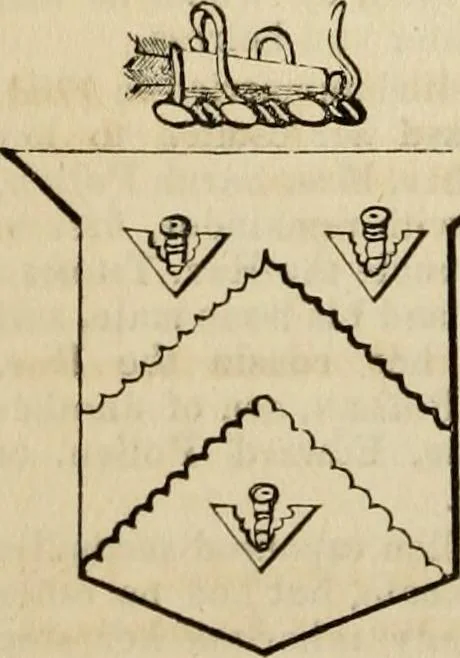 An illustration from A genealogical and heraldic history of the commoners of Great Britain and Ireland, enjoying territorial possessions or high official rank; but univested with heritable honours, 1838, leaf 616