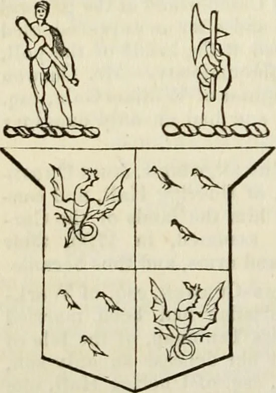 An illustration from A genealogical and heraldic history of the commoners of Great Britain and Ireland, enjoying territorial possessions or high official rank; but univested with heritable honours, 1838, leaf 620