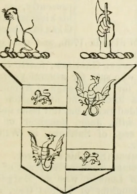 An illustration from A genealogical and heraldic history of the commoners of Great Britain and Ireland, enjoying territorial possessions or high official rank; but univested with heritable honours, 1838, leaf 631
