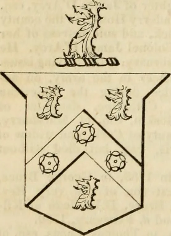 An illustration from A genealogical and heraldic history of the commoners of Great Britain and Ireland, enjoying territorial possessions or high official rank; but univested with heritable honours, 1838, leaf 636