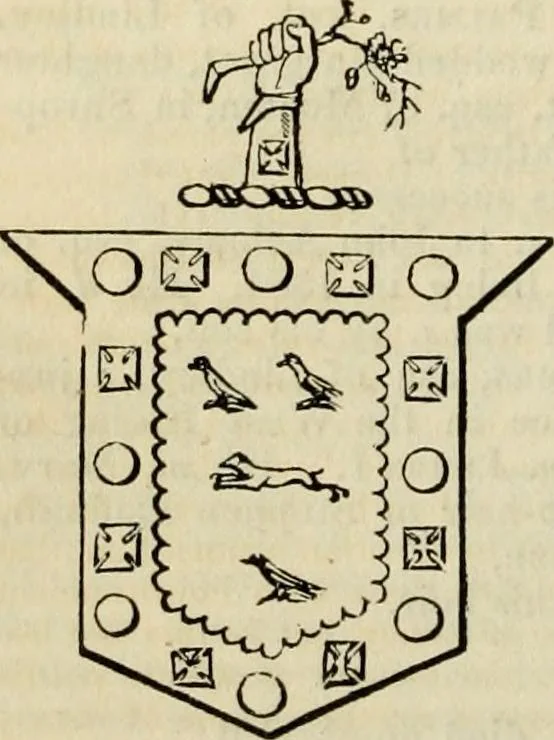 An illustration from A genealogical and heraldic history of the commoners of Great Britain and Ireland, enjoying territorial possessions or high official rank; but univested with heritable honours, 1838, leaf 654