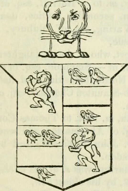 An illustration from A genealogical and heraldic history of the commoners of Great Britain and Ireland, enjoying territorial possessions or high official rank; but univested with heritable honours, 1838, leaf 69