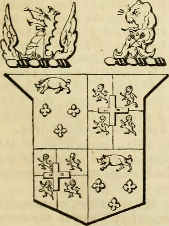 An illustration from A genealogical and heraldic history of the commoners of Great Britain and Ireland, enjoying territorial possessions or high official rank; but univested with heritable honours, 1838, leaf 701