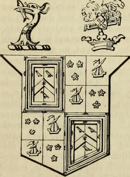 An illustration from A genealogical and heraldic history of the commoners of Great Britain and Ireland, enjoying territorial possessions or high official rank; but univested with heritable honours, 1838, leaf 718