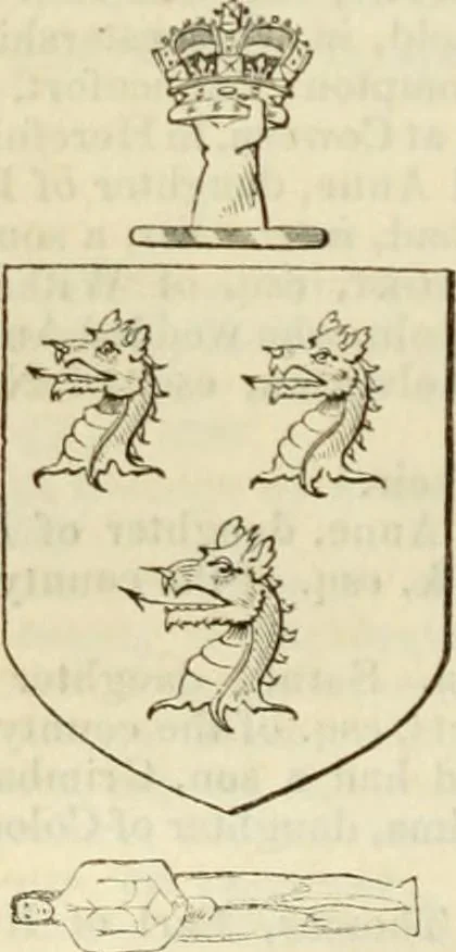 An illustration from A genealogical and heraldic history of the commoners of Great Britain and Ireland, enjoying territorial possessions or high official rank; but univested with heritable honours, 1838, leaf 113