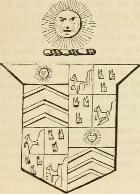 An illustration from A genealogical and heraldic history of the commoners of Great Britain and Ireland, enjoying territorial possessions or high official rank; but univested with heritable honours, 1838, leaf 147