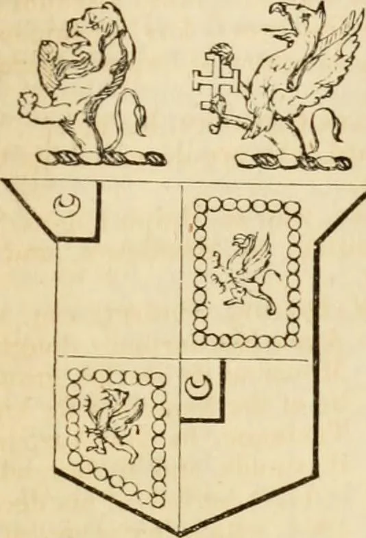 An illustration from A genealogical and heraldic history of the commoners of Great Britain and Ireland, enjoying territorial possessions or high official rank; but univested with heritable honours, 1838, leaf 154