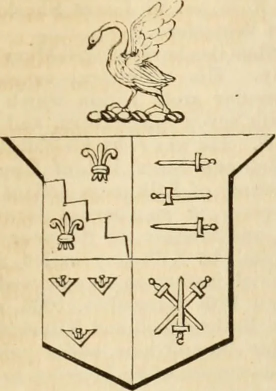 An illustration from A genealogical and heraldic history of the commoners of Great Britain and Ireland, enjoying territorial possessions or high official rank; but univested with heritable honours, 1838, leaf 158
