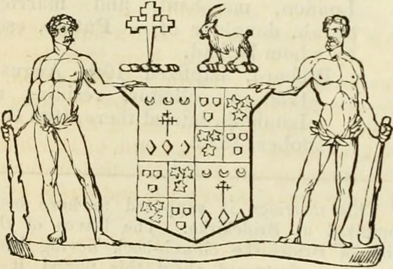 An illustration from A genealogical and heraldic history of the commoners of Great Britain and Ireland, enjoying territorial possessions or high official rank; but univested with heritable honours, 1838, leaf 173
