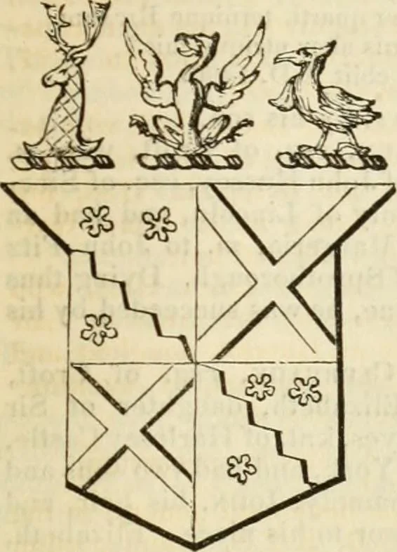 An illustration from A genealogical and heraldic history of the commoners of Great Britain and Ireland, enjoying territorial possessions or high official rank; but univested with heritable honours, 1838, leaf 176