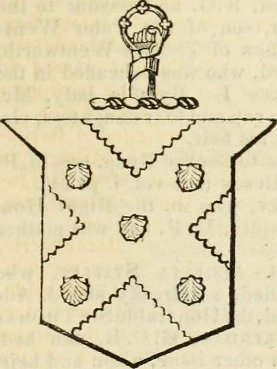 An illustration from A genealogical and heraldic history of the commoners of Great Britain and Ireland, enjoying territorial possessions or high official rank; but univested with heritable honours, 1838, leaf 196