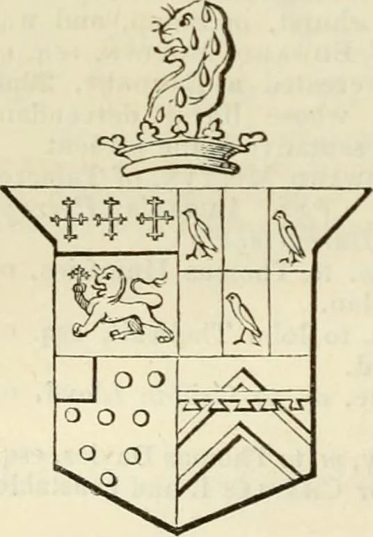 An illustration from A genealogical and heraldic history of the commoners of Great Britain and Ireland, enjoying territorial possessions or high official rank; but univested with heritable honours, 1838, leaf 201