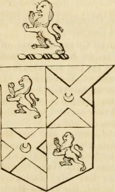 An illustration from A genealogical and heraldic history of the commoners of Great Britain and Ireland, enjoying territorial possessions or high official rank; but univested with heritable honours, 1838, leaf 217