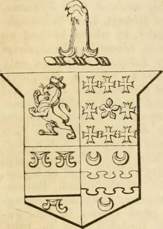An illustration from A genealogical and heraldic history of the commoners of Great Britain and Ireland, enjoying territorial possessions or high official rank; but univested with heritable honours, 1838, leaf 228