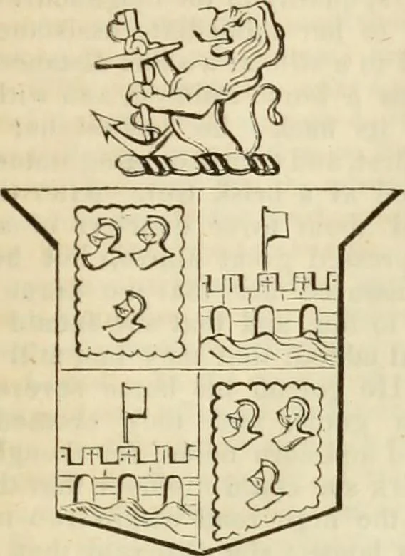 An illustration from A genealogical and heraldic history of the commoners of Great Britain and Ireland, enjoying territorial possessions or high official rank; but univested with heritable honours, 1838, leaf 24