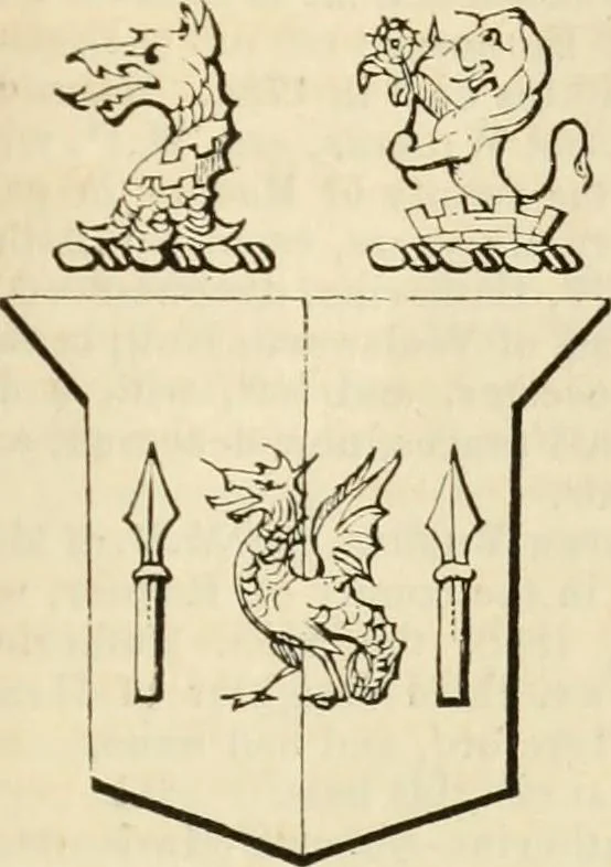 An illustration from A genealogical and heraldic history of the commoners of Great Britain and Ireland, enjoying territorial possessions or high official rank; but univested with heritable honours, 1838, leaf 254