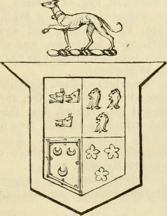 An illustration from A genealogical and heraldic history of the commoners of Great Britain and Ireland, enjoying territorial possessions or high official rank; but univested with heritable honours, 1838, leaf 256