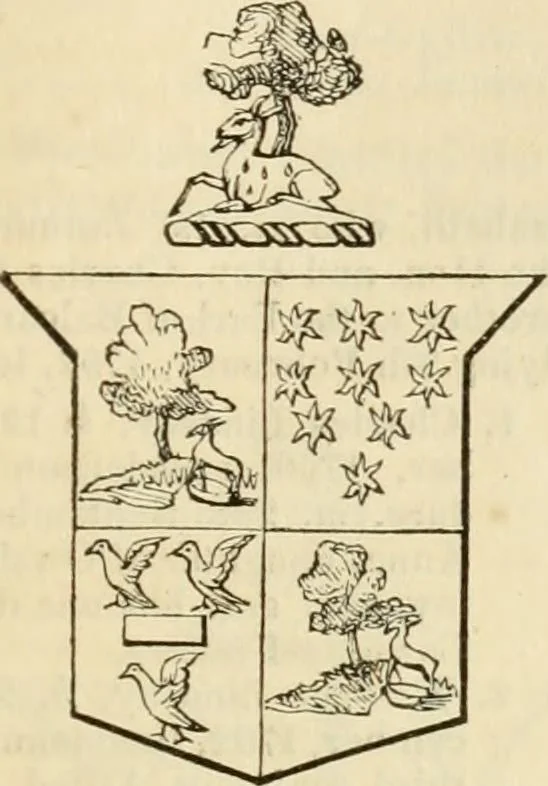 An illustration from A genealogical and heraldic history of the commoners of Great Britain and Ireland, enjoying territorial possessions or high official rank; but univested with heritable honours, 1838, leaf 296
