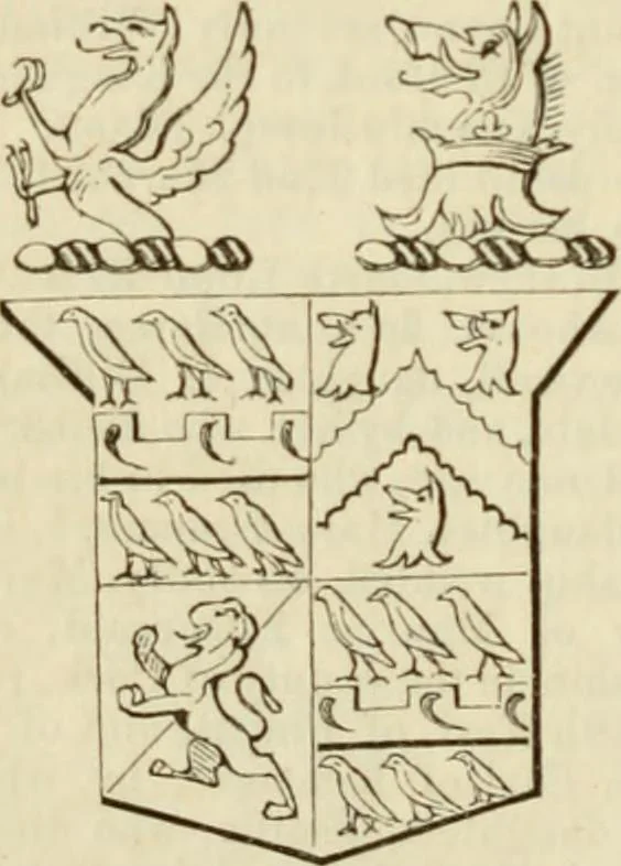 An illustration from A genealogical and heraldic history of the commoners of Great Britain and Ireland, enjoying territorial possessions or high official rank; but univested with heritable honours, 1838, leaf 35