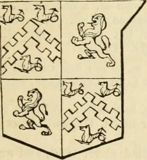 An illustration from A genealogical and heraldic history of the commoners of Great Britain and Ireland, enjoying territorial possessions or high official rank; but univested with heritable honours, 1838, leaf 350