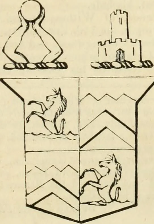 An illustration from A genealogical and heraldic history of the commoners of Great Britain and Ireland, enjoying territorial possessions or high official rank; but univested with heritable honours, 1838, leaf 366