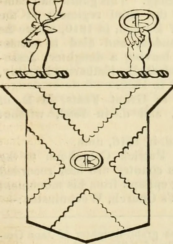 An illustration from A genealogical and heraldic history of the commoners of Great Britain and Ireland, enjoying territorial possessions or high official rank; but univested with heritable honours, 1838, leaf 382