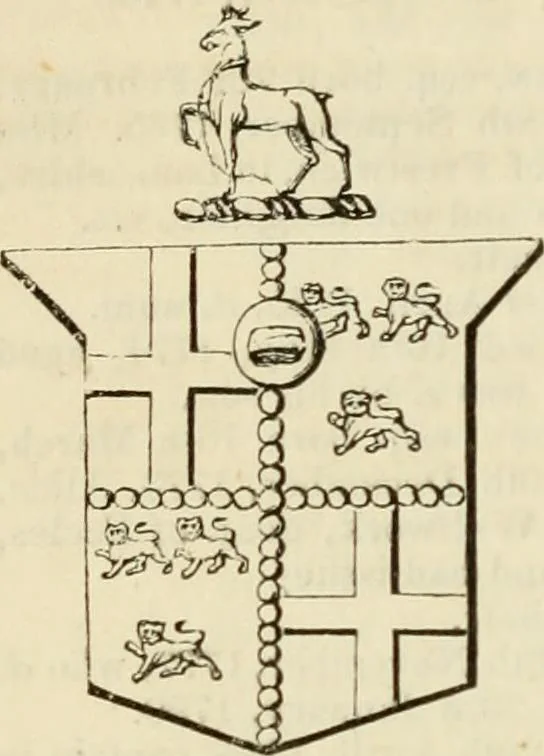 An illustration from A genealogical and heraldic history of the commoners of Great Britain and Ireland, enjoying territorial possessions or high official rank; but univested with heritable honours, 1838, leaf 395