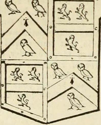 An illustration from A genealogical and heraldic history of the commoners of Great Britain and Ireland, enjoying territorial possessions or high official rank; but univested with heritable honours, 1838, leaf 409