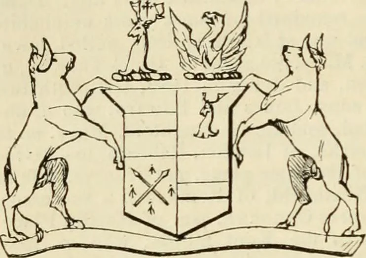 An illustration from A genealogical and heraldic history of the commoners of Great Britain and Ireland, enjoying territorial possessions or high official rank; but univested with heritable honours, 1838, leaf 421