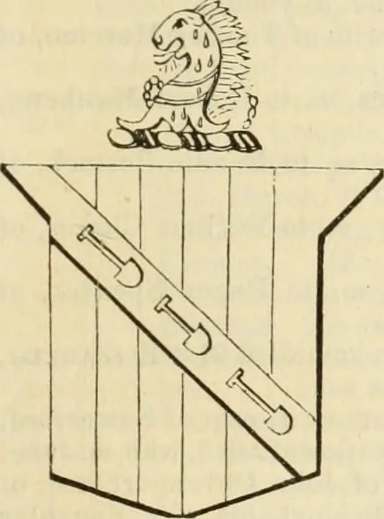 An illustration from A genealogical and heraldic history of the commoners of Great Britain and Ireland, enjoying territorial possessions or high official rank; but univested with heritable honours, 1838, leaf 496