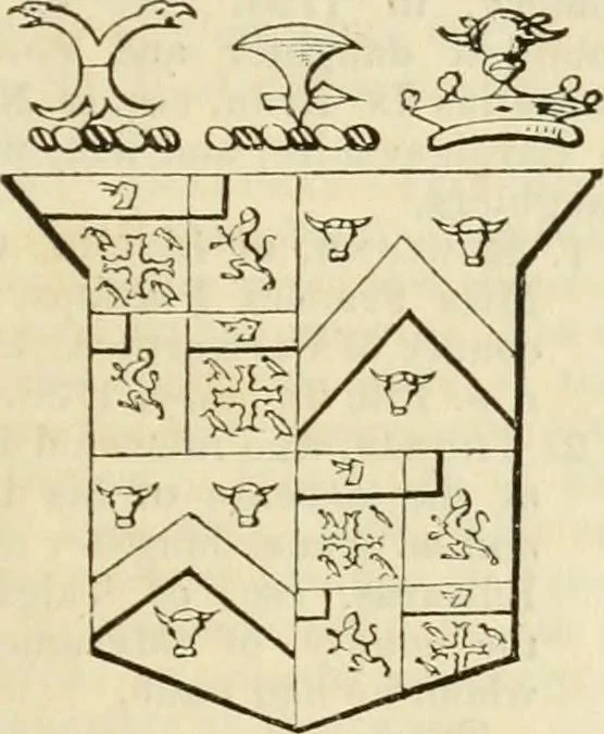 An illustration from A genealogical and heraldic history of the commoners of Great Britain and Ireland, enjoying territorial possessions or high official rank; but univested with heritable honours, 1838, leaf 546