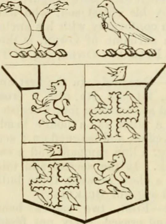 An illustration from A genealogical and heraldic history of the commoners of Great Britain and Ireland, enjoying territorial possessions or high official rank; but univested with heritable honours, 1838, leaf 549