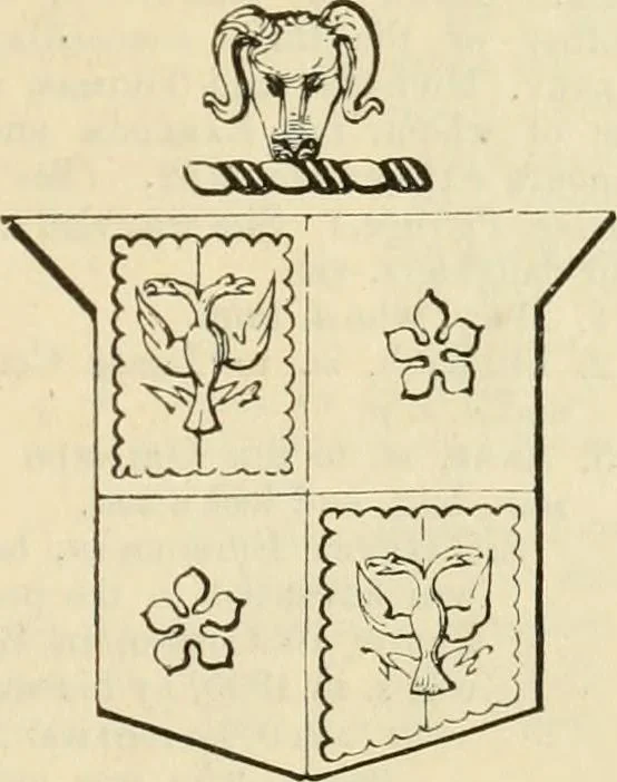 An illustration from A genealogical and heraldic history of the commoners of Great Britain and Ireland, enjoying territorial possessions or high official rank; but univested with heritable honours, 1838, leaf 554