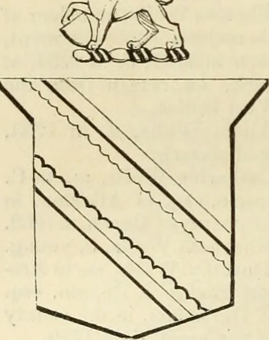 An illustration from A genealogical and heraldic history of the commoners of Great Britain and Ireland, enjoying territorial possessions or high official rank; but univested with heritable honours, 1838, leaf 581