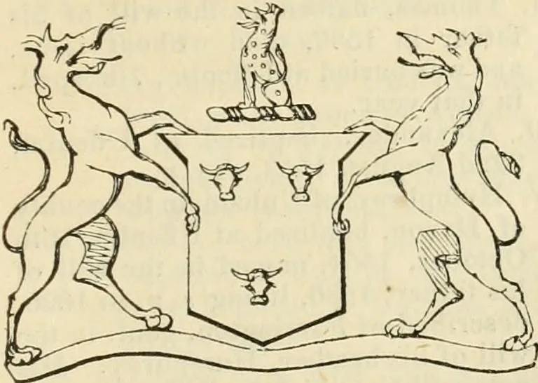 An illustration from A genealogical and heraldic history of the commoners of Great Britain and Ireland, enjoying territorial possessions or high official rank; but univested with heritable honours, 1838, leaf 590