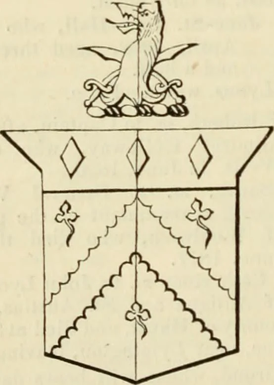 An illustration from A genealogical and heraldic history of the commoners of Great Britain and Ireland, enjoying territorial possessions or high official rank; but univested with heritable honours, 1838, leaf 597