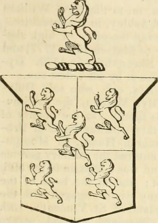 An illustration from A genealogical and heraldic history of the commoners of Great Britain and Ireland, enjoying territorial possessions or high official rank; but univested with heritable honours, 1838, leaf 608
