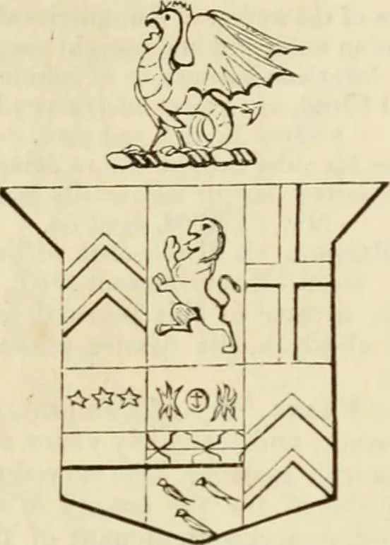 An illustration from A genealogical and heraldic history of the commoners of Great Britain and Ireland, enjoying territorial possessions or high official rank; but univested with heritable honours, 1838, leaf 615