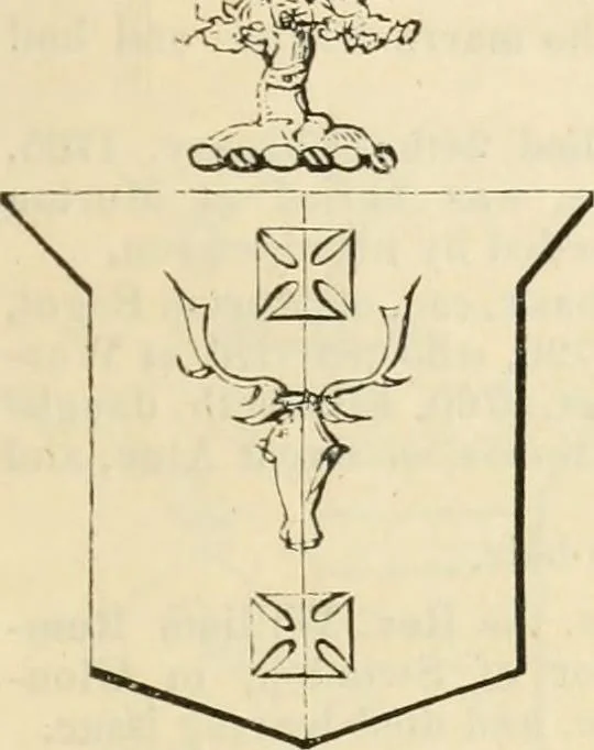 An illustration from A genealogical and heraldic history of the commoners of Great Britain and Ireland, enjoying territorial possessions or high official rank; but univested with heritable honours, 1838, leaf 634