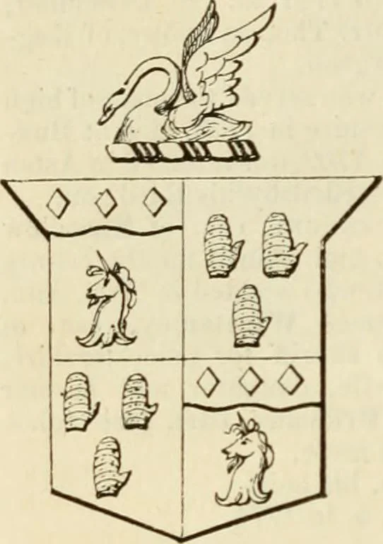 An illustration from A genealogical and heraldic history of the commoners of Great Britain and Ireland, enjoying territorial possessions or high official rank; but univested with heritable honours, 1838, leaf 665