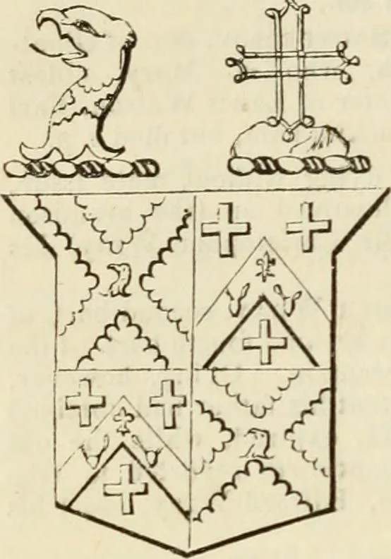 An illustration from A genealogical and heraldic history of the commoners of Great Britain and Ireland, enjoying territorial possessions or high official rank; but univested with heritable honours, 1838, leaf 671